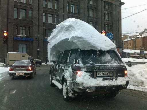 Land Rover в снегу